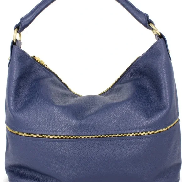 Onna Ehrlich Dark Navy Leather Shoulder Bag - Picture 13 of 16